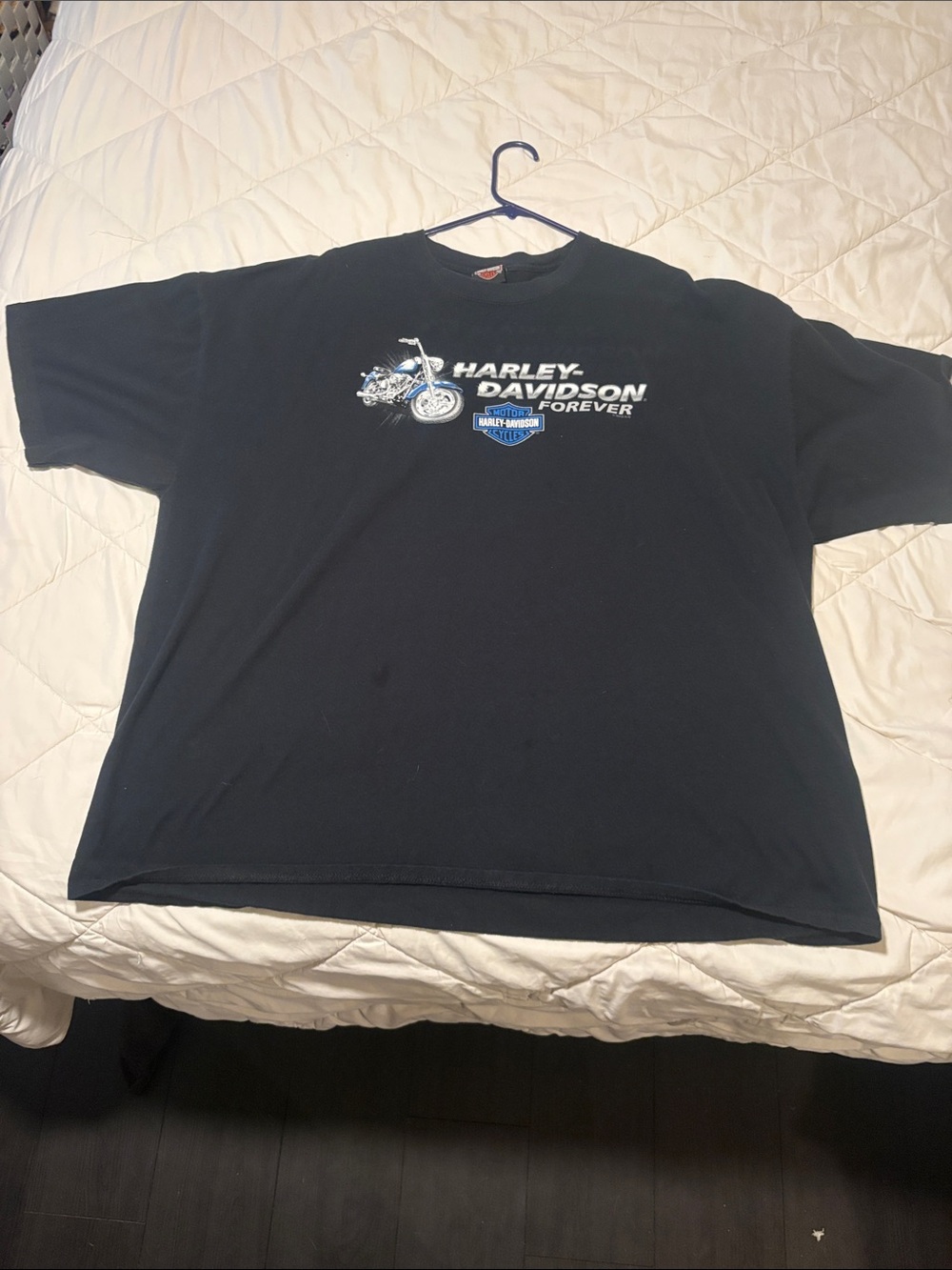 Harley-Davidson Black Short Sleeve Tee with Motorcycle Graphic